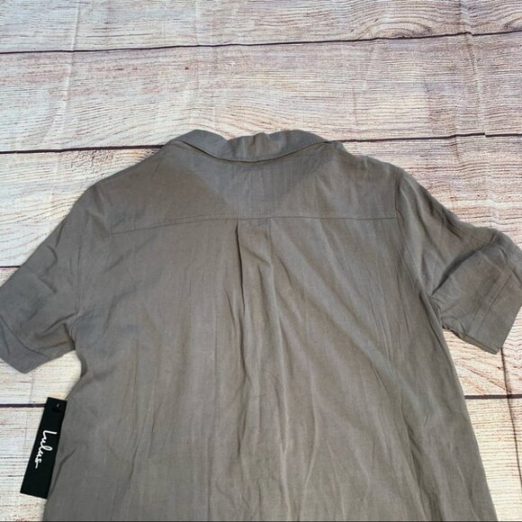 NEW lulu’s Green Button Up Dress Size Small - Picture 8 of 10